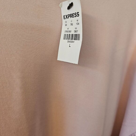 Express Tie Balloon Sleeve Ponte Shift Dress Pink Size L New With Tags - Picture 5 of 8